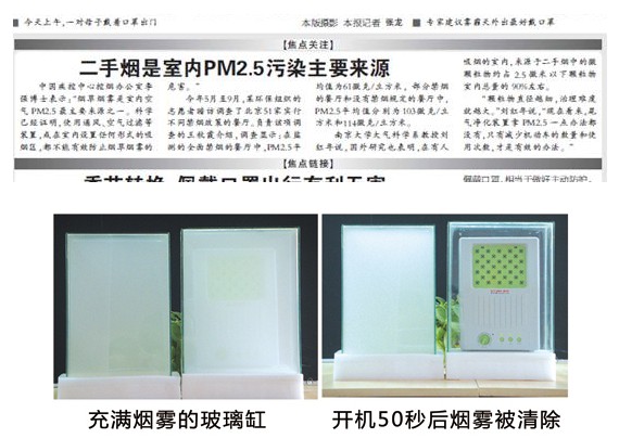 生態(tài)負(fù)離子消除pm2.5效果看的見